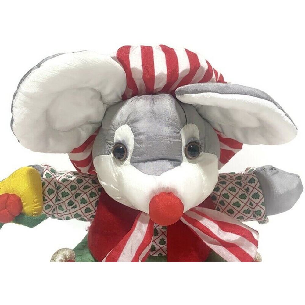 International Silver Company Christmas Mouse With Cheese Plush 12" Tall Sitting - Picture 6 of 8